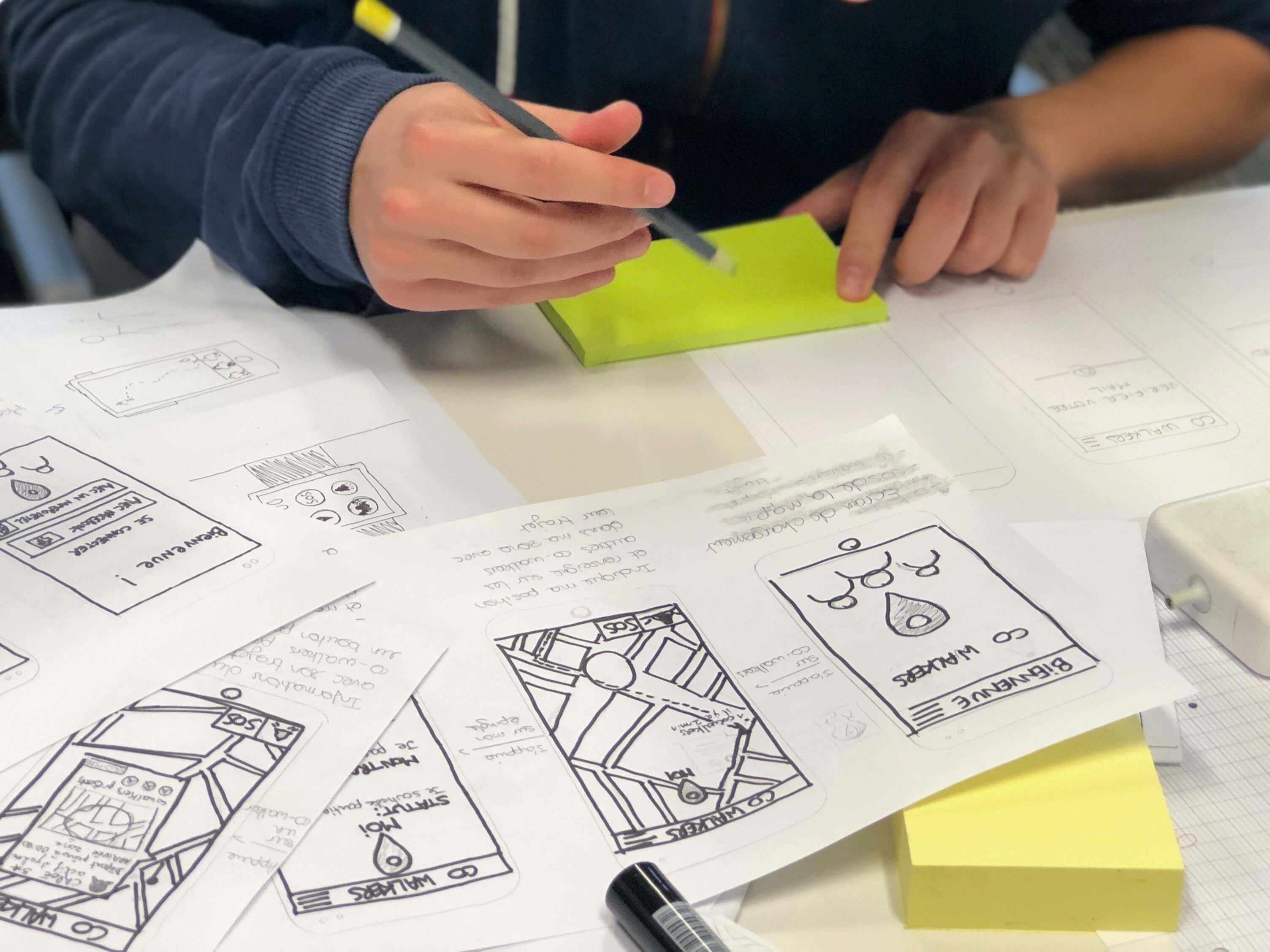 Paper drawn prototypes